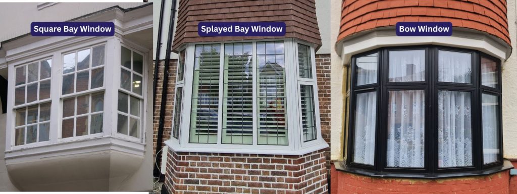 Splayed Bay Windows Comparison With Regular Square Bay Windows and Bow Window
